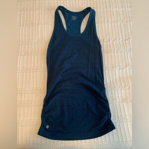 Athleta Women's Blue Racerback Tank Top with Side Rouching Detail